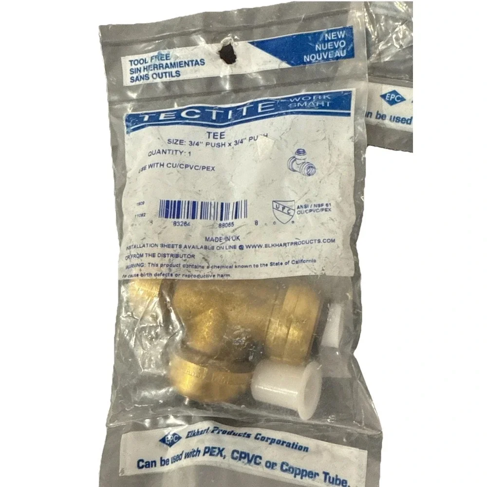 Lot Of 3 Tectite Work Smart Tee 3/4